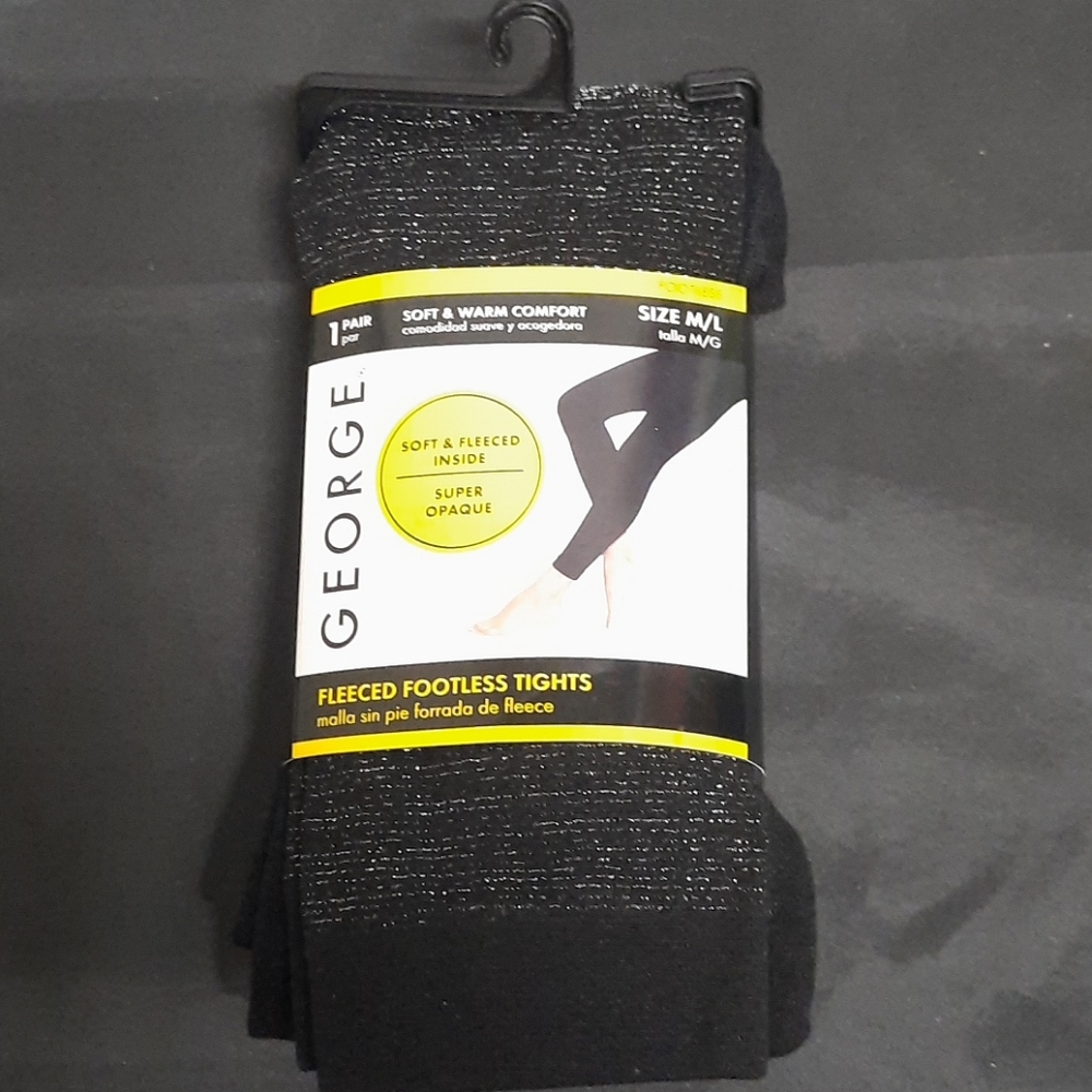 George Fleeced Footless Tights M/L